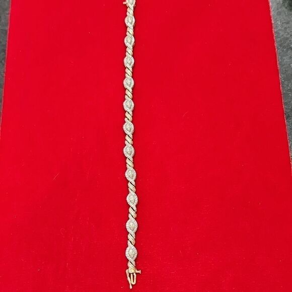 BRKRN Vintage Signed Two Tone Bracelet - Picture 1 of 4